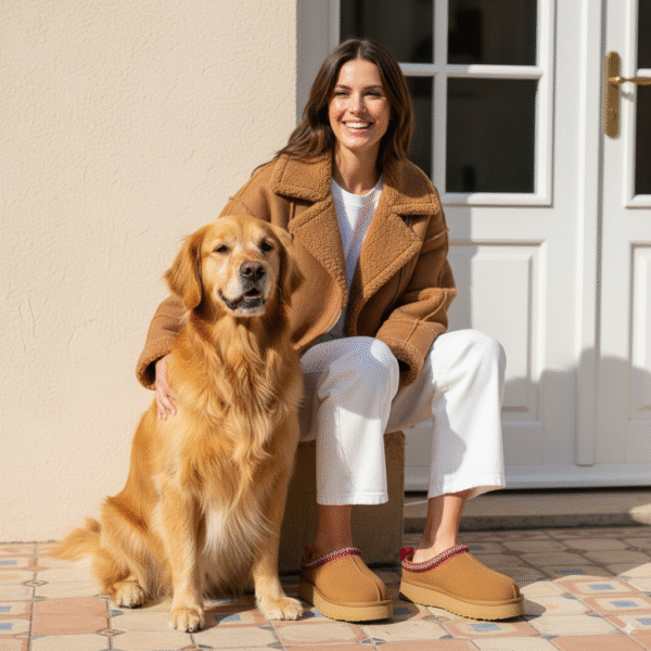 Generated Image September 20, 2025 - 10_14AM Genuine Suede Platform Slippers for Women